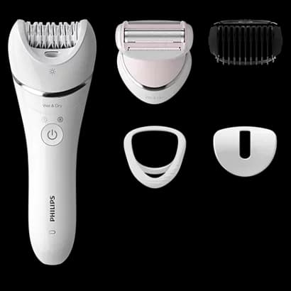 Philips BRE730/05 Epilatör (Yüz+Koltuk alti+Bikini Bölgesi+Bacak)Islak-Kuru,Işıklı,Kablosuz ürün görseli