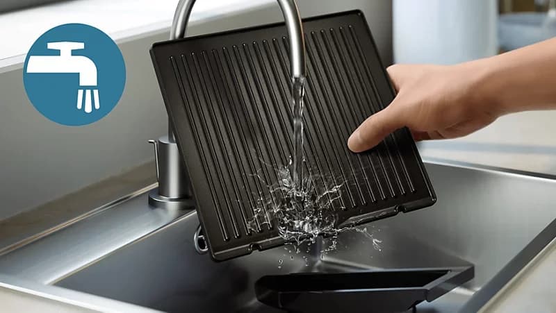 Philips 5000 Serisi HD6301/90 2200W Izgara ve Tost Makinesi,Çıkarılabilir Plakalar, Izgara için Tam Açılır, Yapışmaz Plakalar, Yükseklık Ayarı, ürün görseli 3