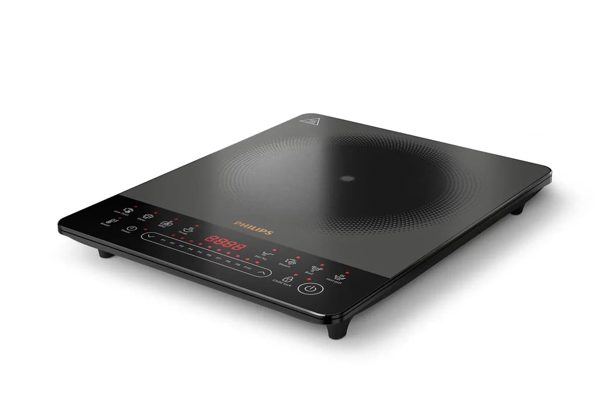 Philips HD5850/90 2000W Ultra İnce Şık İndüksiyonlu Ocak: 8 Ön Ayarlı, Otomatik Kapanmalı ve Çocuk Kilitli Taşınabilir ürün görseli 2