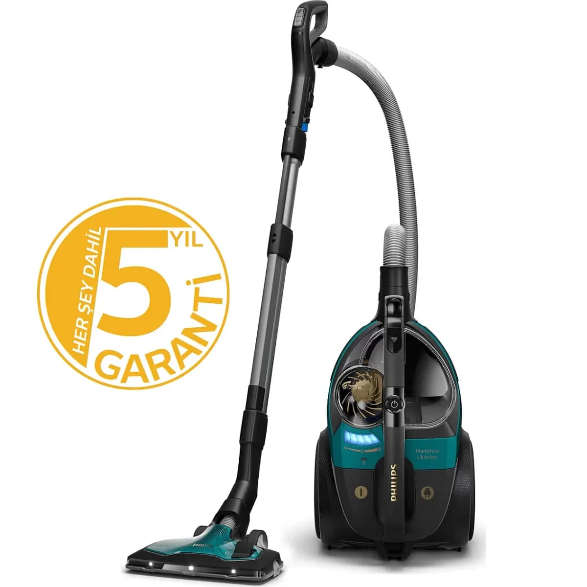 Philips XB9185/07 Marathon Ultimate Toz Torbasız Elektrikli Süpürge, 899 W, PowerCyclone 10, TriActive Ultra LED Başlık, Power Max Sensör, ürün görseli 2