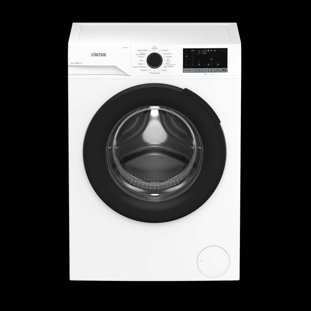 Altus AL CM 81050 Çamaşır Makinesi (8 kg - 1000 Devir - Inverter Motor - Beyaz Pano / Siyah Kapak) ürün görseli