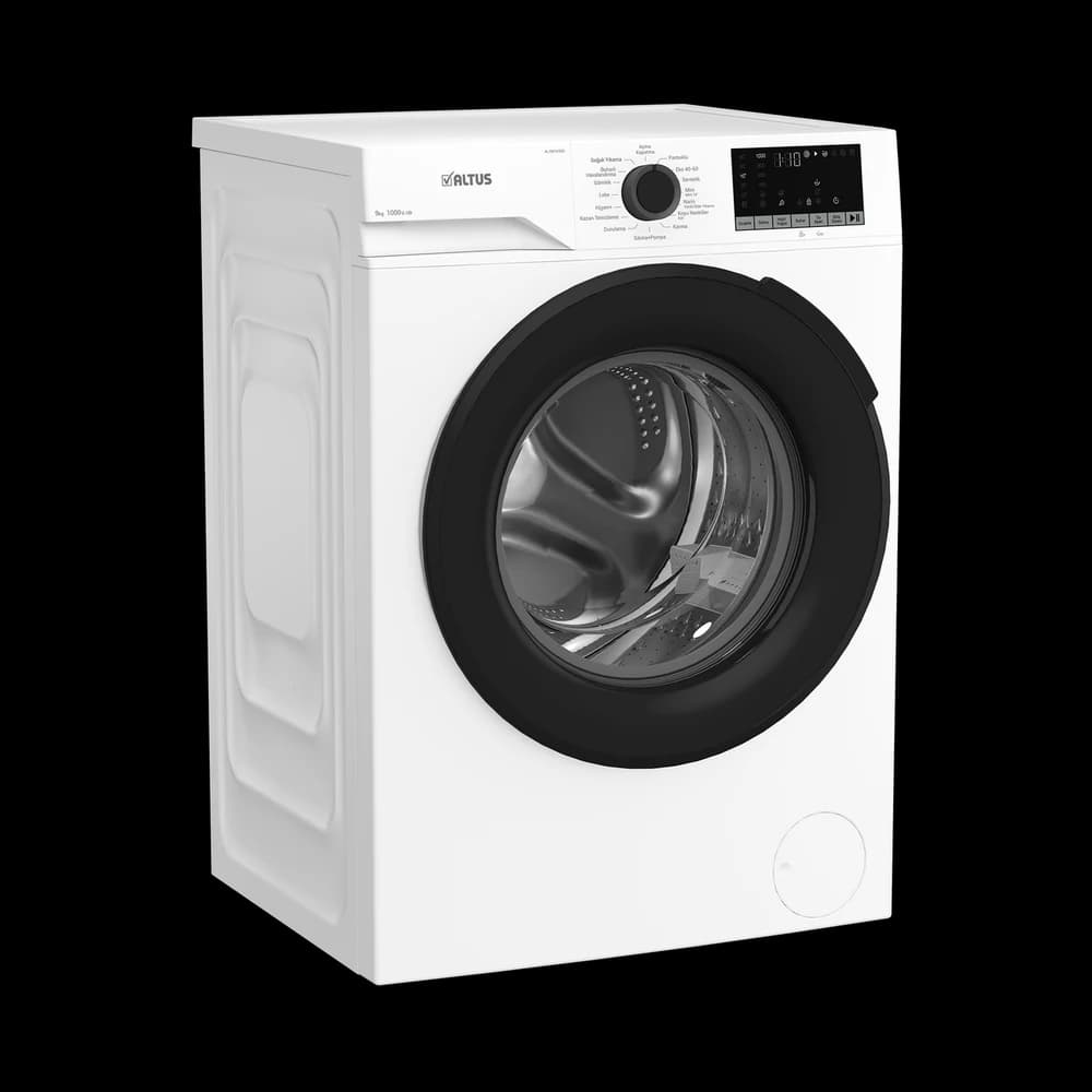 Altus AL CM 91050 Çamaşır Makinesi (9 kg - 1000 Devir - Inverter Motor - Beyaz Pano / Siyah Kapak) ürün görseli 2