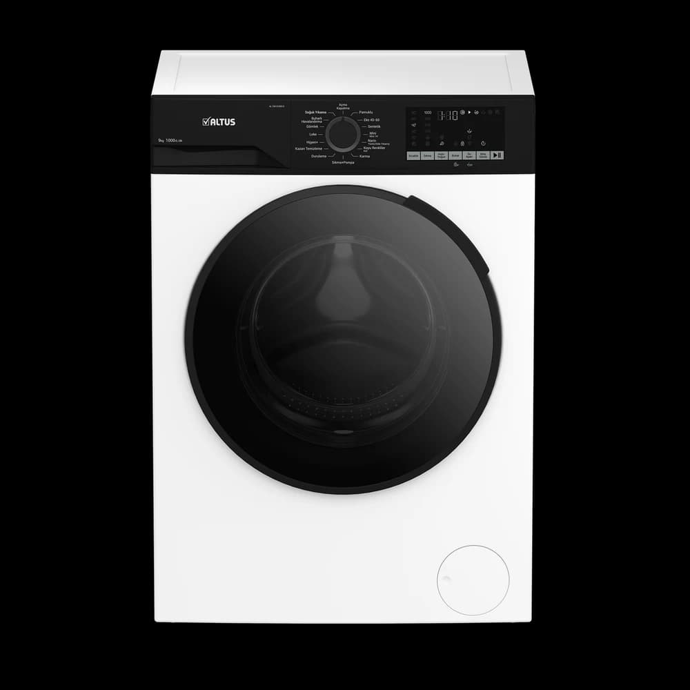 Altus AL CM 91050 D Çamaşır Makinesi (9 kg - 1000 Devir - Inverter Motor - Siyah Pano / Siyah Kapak / Door Cover) ürün görseli