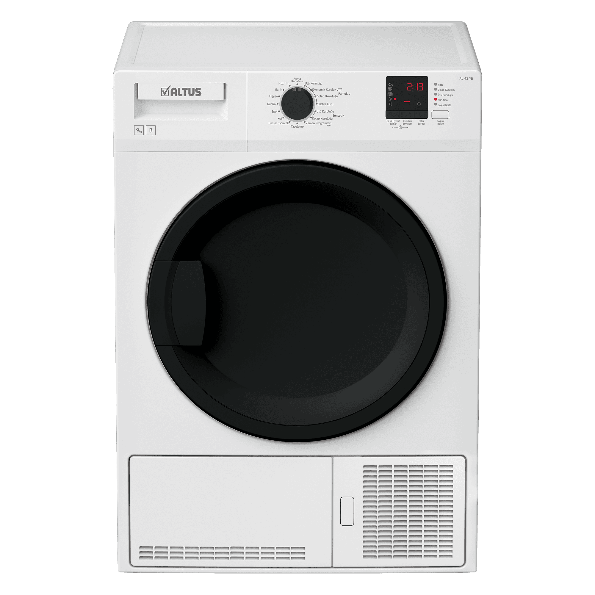 Altus AL 93 YB Yoğuşturmalı Kurutma Makinesi (9 kg / 15 Program / Beyaz)