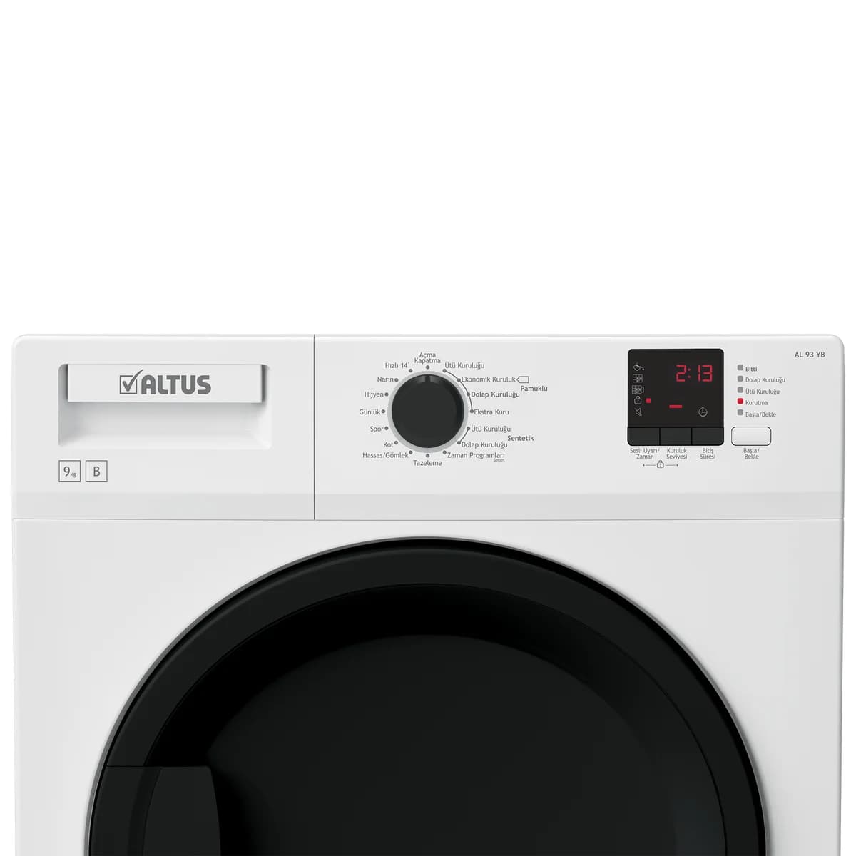 Altus AL 93 YB Yoğuşturmalı Kurutma Makinesi (9 kg / 15 Program / Beyaz) ürün görseli 3